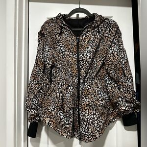 Free people movement lightweight athletic jacket -leopard